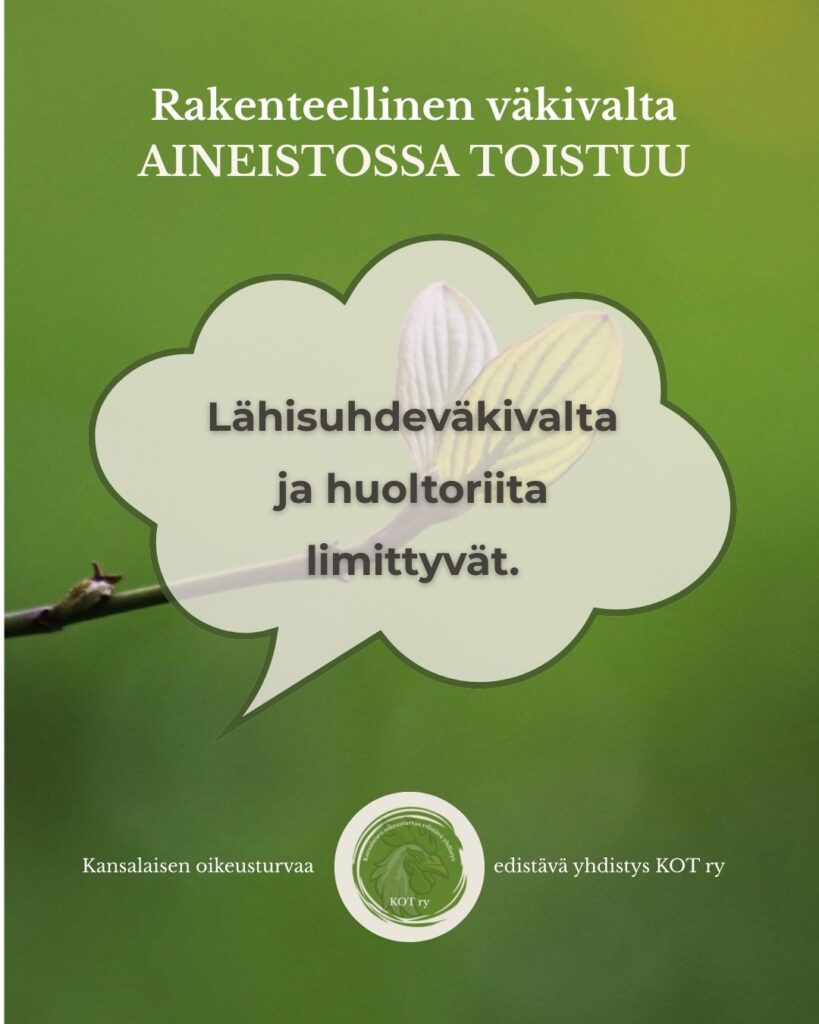 Avoin vastaus Poliisihallitukselle | lähisuhdeväkivalta ja huoltoriita limittyvät.