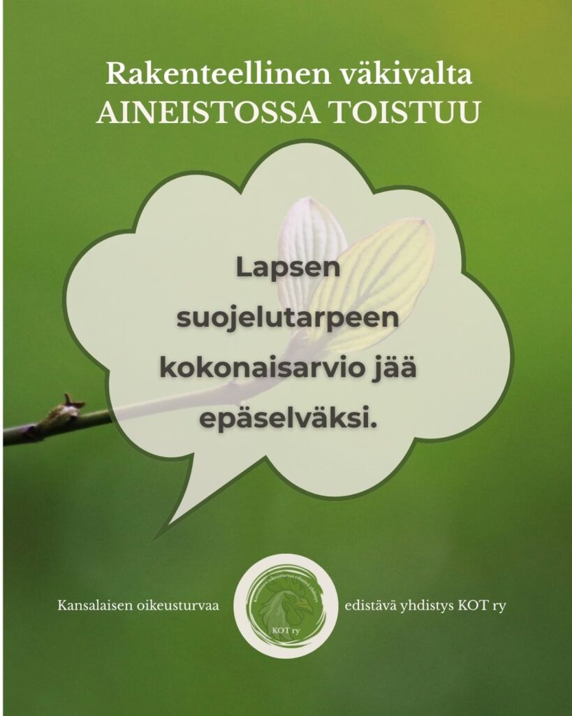 Avoin vastaus Poliisihallitukselle | lapsen suojelun kokonaistarve.