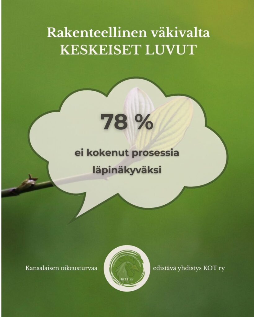 Avoin vastaus Poliisihallitukselle | 78 % ei kokenut prosessia läpinäkyväksi.