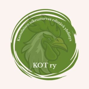 Kansalaisen oikeusturvaa edistävä yhdistys KOT ry:n vihreä logo. Liity jäseneksi KOT ry:hyn.