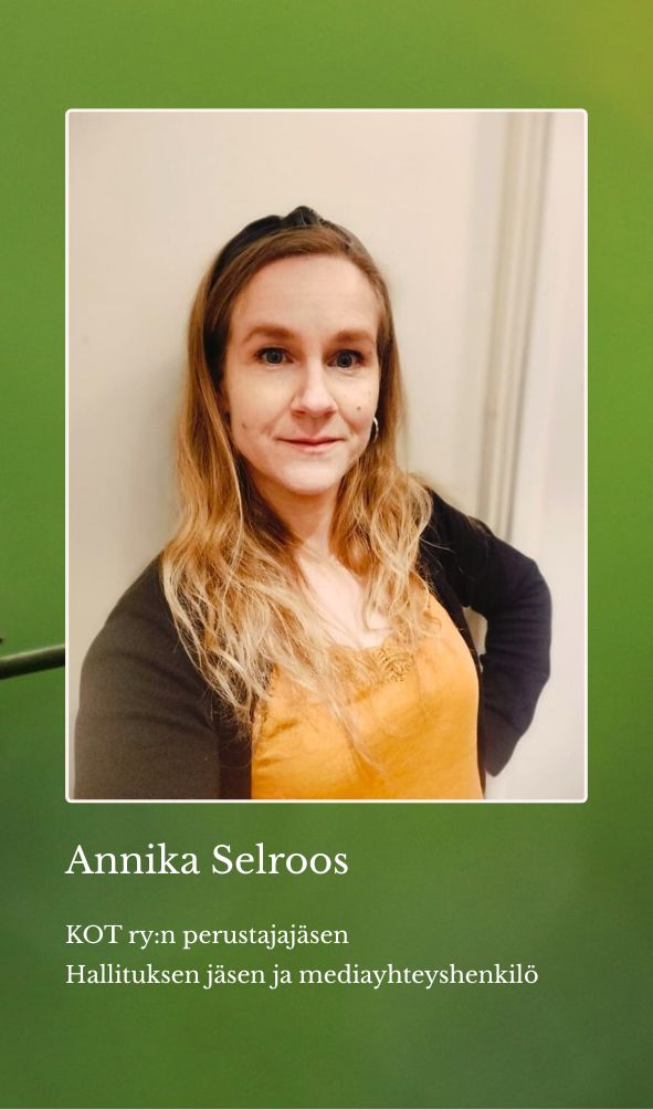 Annika Selroos, KOT ry:n mediayhteyshenkilö, kirjoittaa kansalaisten oikeusturvasta, luottamuksesta viranomaisiin ja kokemustiedon merkityksestä muutoksessa.