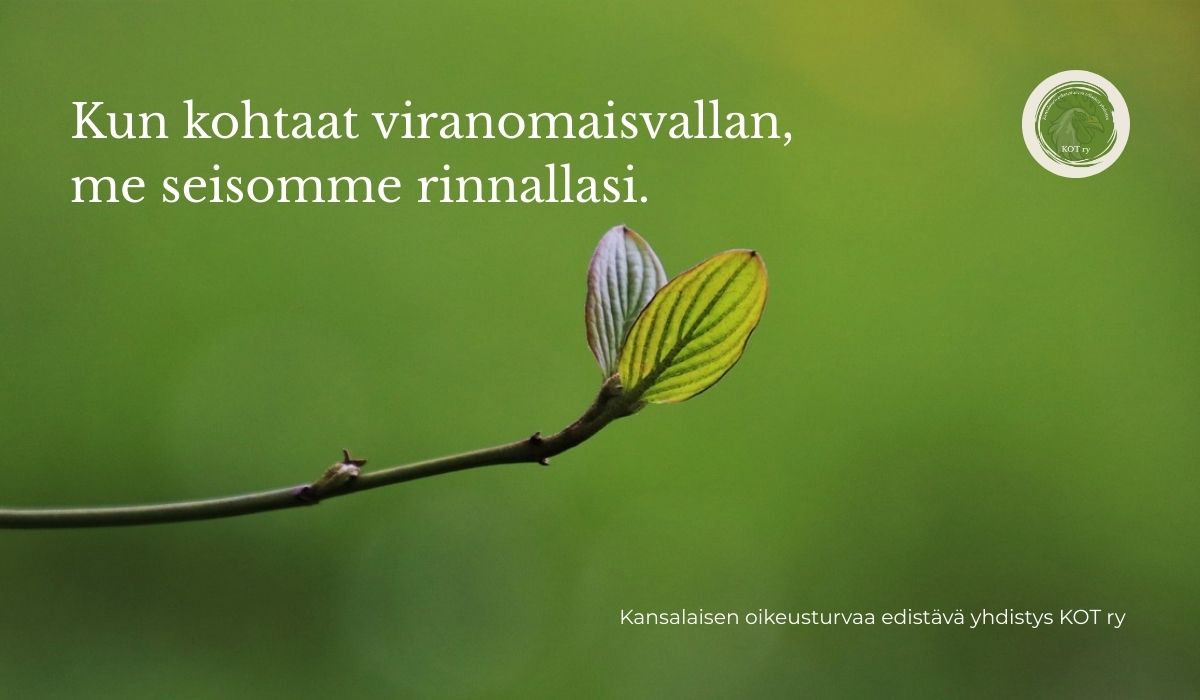 KOT ry hallitus 2026 - kun kohtaat viranomaisvallan, me olemme rinnallasi.